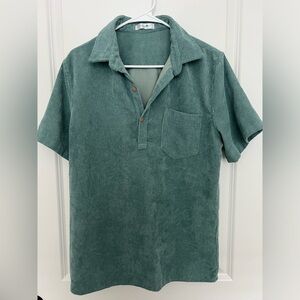 Corduroy feel Green Polo